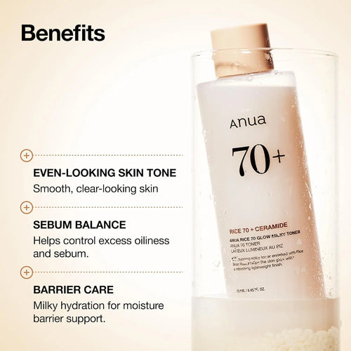 Anua -Rice 70 Glow Milky Toner