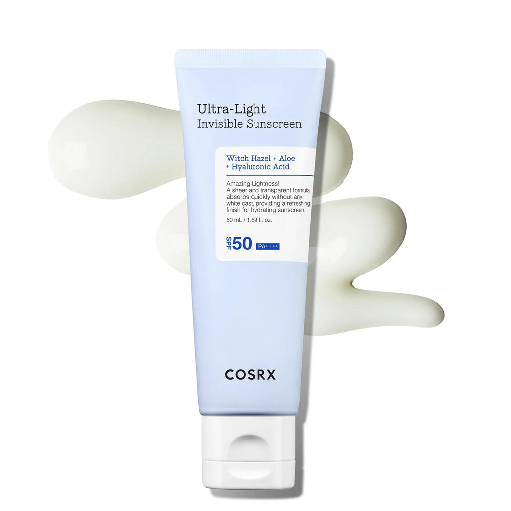 COSRX - واقي شمسي فائق الخفة وغير مرئي بعامل حماية SPF 50 PA++++