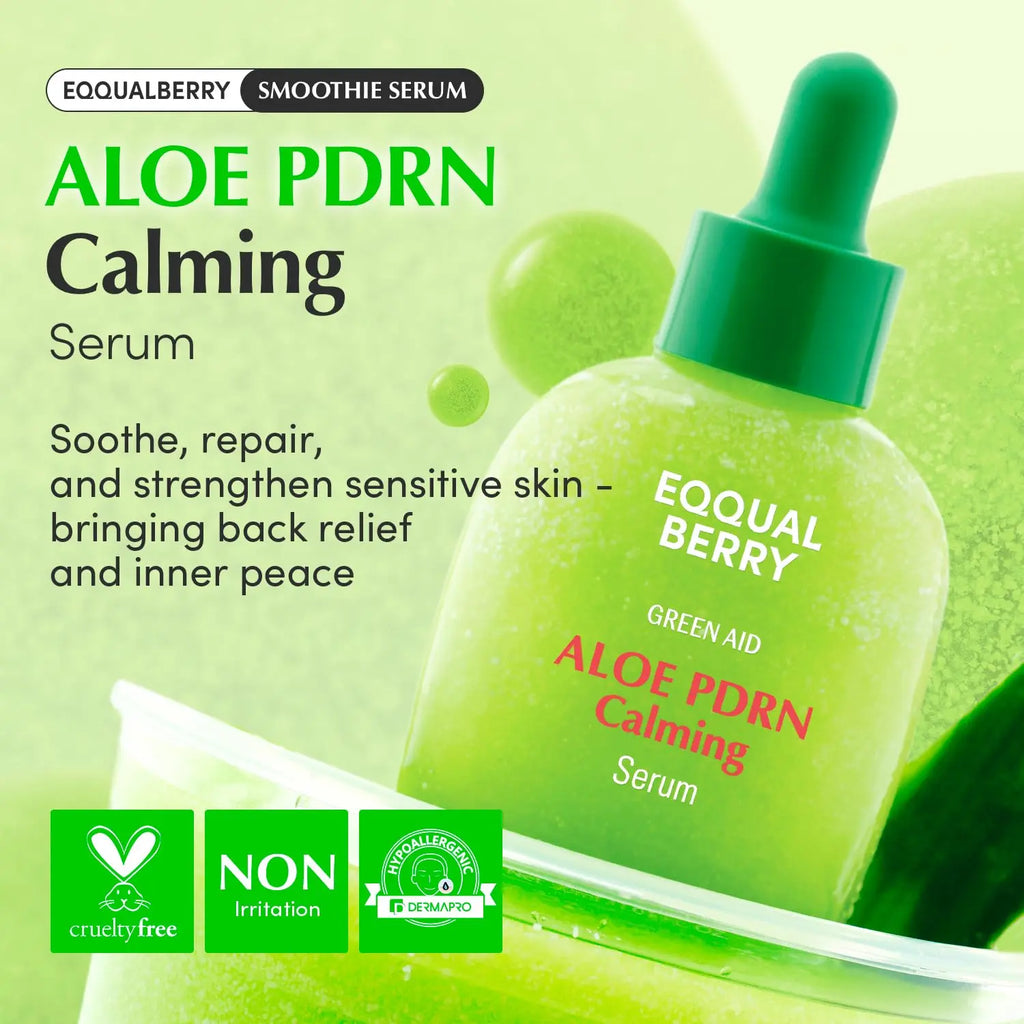 EQQUALBERRY سيروم سموثي مهدئ بالصبار وPDRN، 30 مل